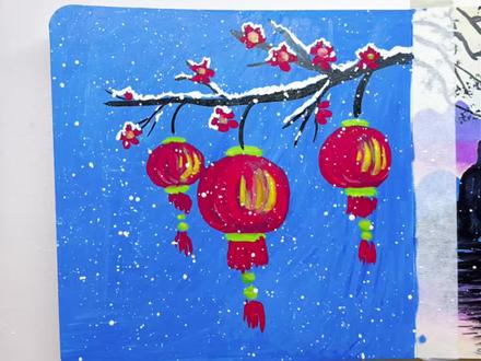 丙烯马克笔|新年灯笼简笔画1分钟教程#零基础学画画 #画画教程 #简笔画 #丙烯马克笔