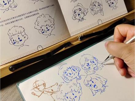 我要画满一本萌趣人物#零基础学画画#手绘教程 #萌趣人物画不停