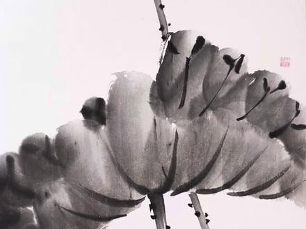 小荷才露尖尖角,早有蜻蜓立上头#零基础学画画#方阳普国画#国画荷花#国画教程#感受国画的意境之美