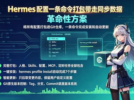 团队Agent配置混乱? 一行命令全搞定 实测效率提升10倍 团队Agent配置总不一致?😫 手动复制文件太麻烦?每次更新都要重复流程?Profile Distributions功能来救场!
✨ 核心亮点:
✅ 一条命令安装:hermes profile install
✅ 自动同步更新:增量更新节省80-99%流量
✅ API密钥安全隔离:.env文件永不泄露
✅ Git版本控制:Tag/Branch天然就是版本系统
📊 实测数据:
• 部署时间:30-45分钟 → 2-3分钟(提升10-15倍)
• 团队onboarding:2天 → 10分钟
• 存储占用:仅10-50MB/Distribution
点击观看完整教程,4步发布+1条命令安装,让团队配置不再混乱!#团队协作 #技术分享 #开发者 #技术教程 #开源项目