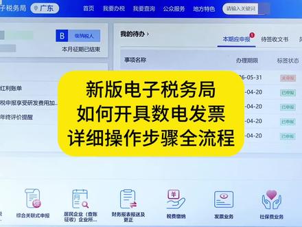 新版电子税务局如何开具数电发票详细操作步骤全流程 #做账报税全流程#一对一手把手教做账报税全流程#初级会计#会计实操#会计实操秘籍📚