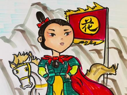 今日分享故事画巜花木兰》#画画 #儿童简笔画 #萌知计划 #抖音青少年 #亲子