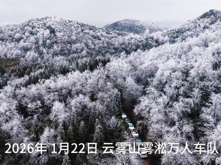 今天有一万人来云雾山看雾凇了,还有一万人被堵在外面了