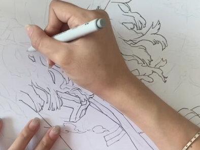 鬼灭之刃动漫手绘手绘教程 鬼灭之刃动漫手绘教程#动漫手绘 #绘画过程分享 #鬼灭之刃 #动漫人物绘画