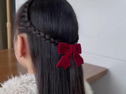 气质公主披肩发#公主头 #编发教程 #儿童编发 #头饰发饰 #生女儿就是用来打扮的