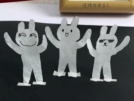 #手工 #一起做手工 跟我做好玩的跳舞纸巾小人