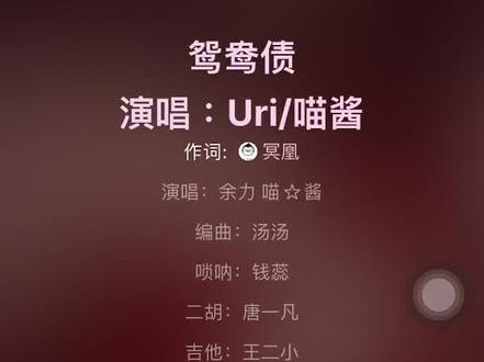 #鸳鸯债 完整版 演唱#Uri #喵酱 #国风合伙人 #国风