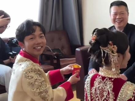 忙碌了一整天就为了这一声、值了 #婚礼 #婚礼搞笑瞬间 @萧枭同学
