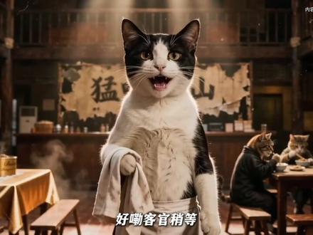 猫道长和侠客猫选哪个?预告片:大漠狂沙#AI电影 #武侠猫 #原创作品 #猫咪