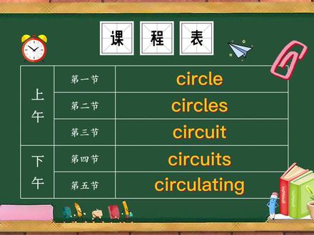 单词circle、circles、circuit、circuits、circulating的意思 #学英语