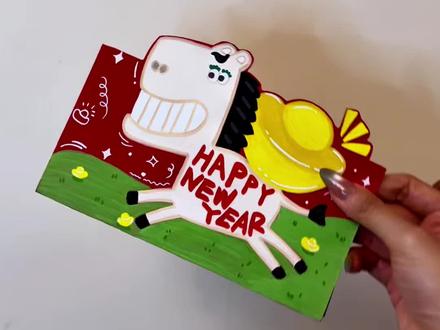 🧧拒绝千篇一律👉🏻简单几步搞定马年红包!#日常瞎画 #亲子手工 #创意美术 #儿童画 #新年