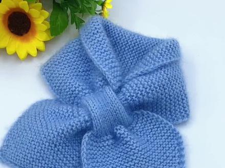 小桃心围巾教程一#围巾教程 #棒针编织