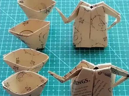 复古茶壶教程#折纸 @抖音小助手