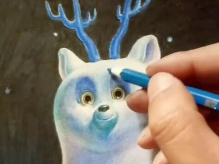 熊出没大白熊团子#熊出没#手绘 #彩铅手绘