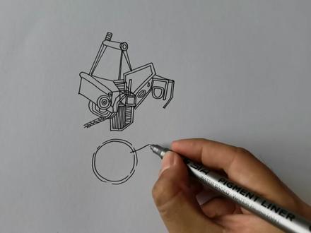 环太平洋机甲他来啦 #机甲#科技#绘画教程#画画#手绘