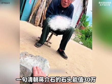 一句这石头能值三十万,让大爷憋到一百岁都没敢合眼 #国宝帮 #万万没想到 #离谱 #古董