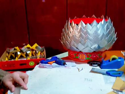 接上亇视频,荷花墩组装教程。#折元宝教程