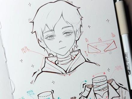 正面的帽衫不会画?没体积?没厚度?#绘画 #绘画教程 #画画教程 #画画 #画画其实很简单