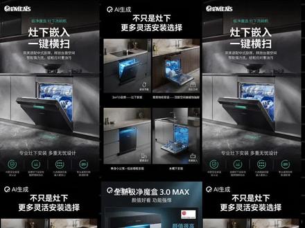 壁挂式洗衣机让多少设计师头疼 建模 渲染 文案 · 轻页绘帮您一键搞定#轻页绘#AI电商时代#AI详情页#ai做电商海报#AI