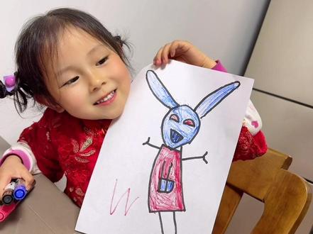 婉儿的偶像 贾克斯#人类幼崽 #贾克斯 #亲子时光 #画画