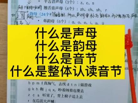 什么是声母,为什么要叫声母;什么是韵母,为什么要叫做韵母;而什么又是音节呢,为什么要叫整体认读音节呢,原因都在这了。#教育 #学习 #幼小衔接 #语文 #拼音 #考试 #