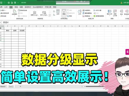Excel技巧:数据分级显示,表格看起来不乱! #excel函数