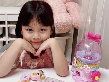 妈妈买的玩具太香了!看妹妹如何把手表变身仙女手链 #玩个很新的东西 #愿望喵喵 #女孩玩具 #许愿猫 #三福