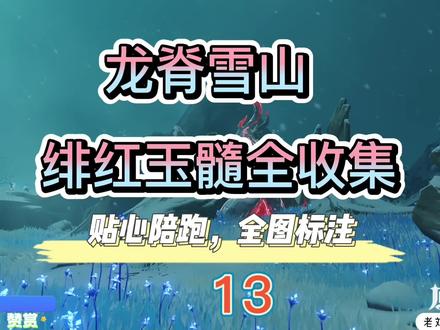 原神龙脊雪山绯红玉髓全收集,贴心陪跑,全图标注14-寒天之钉 #游戏 #原神 #原神攻略 #绯红玉髓 #游戏梦想家寻宝季