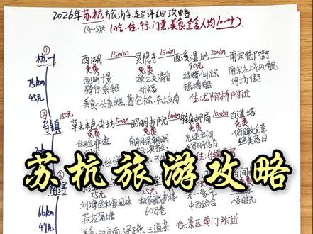 2026年苏杭旅游,超详细攻略#旅游 #热门#旅行推荐官 #苏州 #杭州