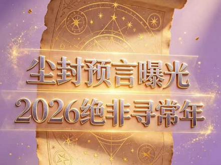 尘封预言曝光,2026绝非寻常年 #宇宙文明 #九紫离火2026 #探索发现 #预言 #强烈推荐