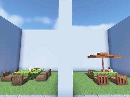 我的世界:精美的室内装饰技巧,桌子的多种打开方式! #沙盒