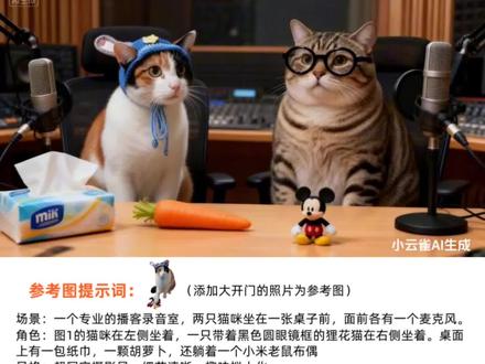 萝卜 纸巾 蒸蚌 !!!
这大笨猫实在太可爱了!看它那死出就忍不住笑啊,蒸蚌!
@超级无敌大开门 忍不住用ai做了一段播客对话视频
#萝卜纸巾猫 #蒸蚌 #小云雀AI #小云雀seedance #小云雀音画直出