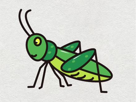 蚱蜢简笔画 昆虫简笔画 育儿绘画 画画#育儿简笔画 #简笔画 #绘画过程 #幼儿启蒙教育