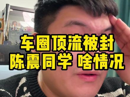 车圈顶流被封!陈震同学啥情况? #陈震 #小米