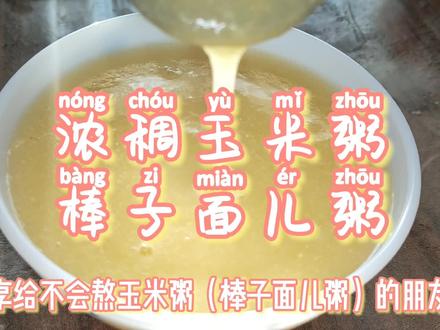 教你如何熬出不糊锅底 汁水浓稠玉米粥(棒子面儿粥)