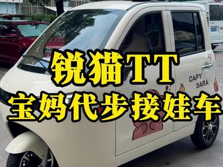 杭州代步接娃车 #接送小孩上下学代步车 #全封闭三轮车 #锐猫 #三轮车 #老年代步车