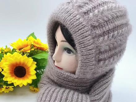 麦穗风雪帽教程二#零基础教学 #帽子围巾一体帽 #棒针编织 #一学就会