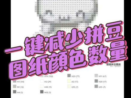 一键减少拼豆图纸颜色数量,生成简约卡通风拼豆图纸!
宝宝们,H1是透明色,拼的时候请换成H2,版本明天更新后就没有H1了
#真实生活分享计划 #拼豆 #拼豆日常 #拼豆图纸 #二次元