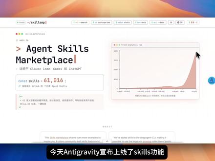 各大AI都在上线的Skills真的有这么好用吗?不知道怎么上手,看着文档就头晕...可以先从开源的项目中学习#AI资讯 #AI入门 #AI #skills