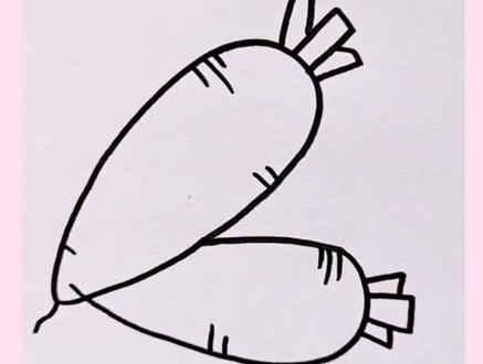 数字2画白萝卜#简笔画教程 #育儿简笔画 #抖音小助手