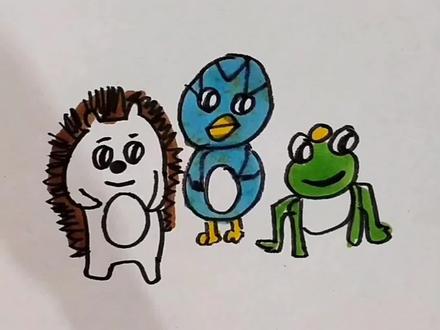 萌鸡小队简笔画#简笔画 #创意儿童画 #动画