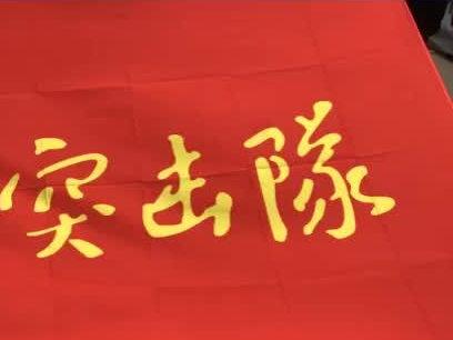#安阳青年 1月19日,内黄县亳城镇为青年突击队授旗。青春战“疫”,志愿有我,抗疫有我!