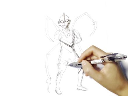 和弟弟比赛画钢铁蜘蛛侠和佐菲合体会变成什么? #手绘教程 #画奥特曼 #画蜘蛛侠 #画奥特曼教程 #画奥特曼的简笔画 #画漫威英雄 #画画 #手绘