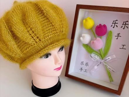 树叶花帽子教程四#手工帽子编织 #手工diy