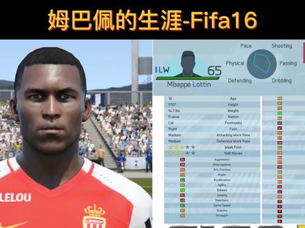 姆巴佩从fifa16到fifa22的蜕变之路 #fifa22 #姆巴佩