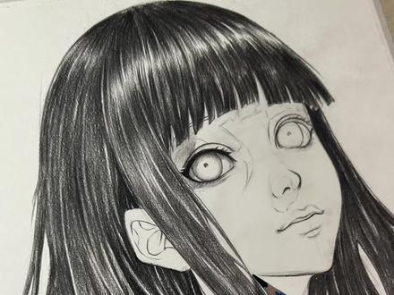 粉丝们想看我画一期日向雏田,素描原声排线绘画完成版来啦! #手绘 #绘画过程 #日向雏田 #火影忍者 #跟着抖音学画画 @抖音小助手