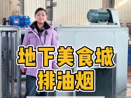 地下美食城油烟闷散不去?低噪音离心风柜强力救场 #美食广场 #排烟风机 #低噪音风机 #风机箱 #离心风柜