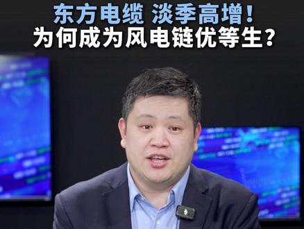淡季高增!东方电缆为何成为风电链优等生? #东方电缆 #风电 #海风