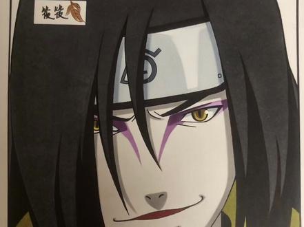 大蛇丸绘画过程#火影忍者