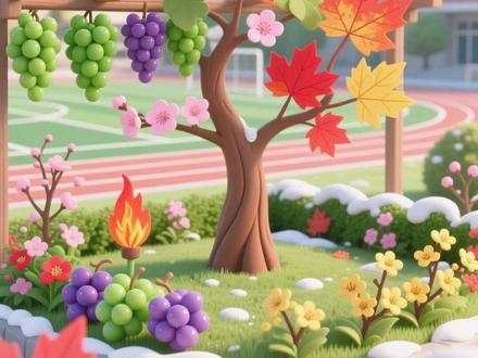 三年级作文,这儿真美——操场的花园